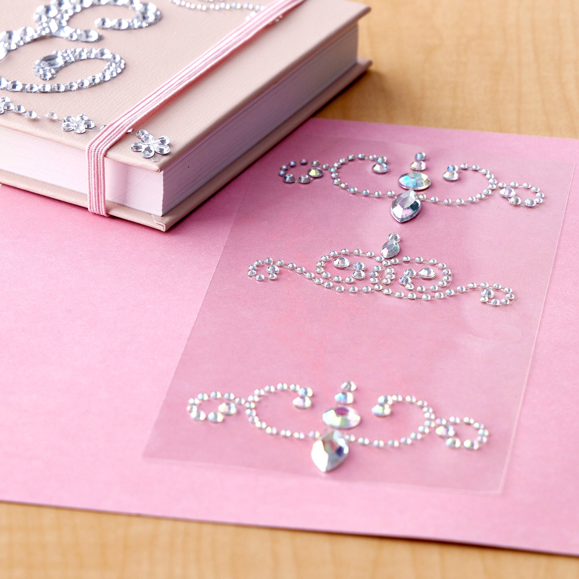 Recollections™ Adhesive Rhinestones, Curved Clear Flourishes